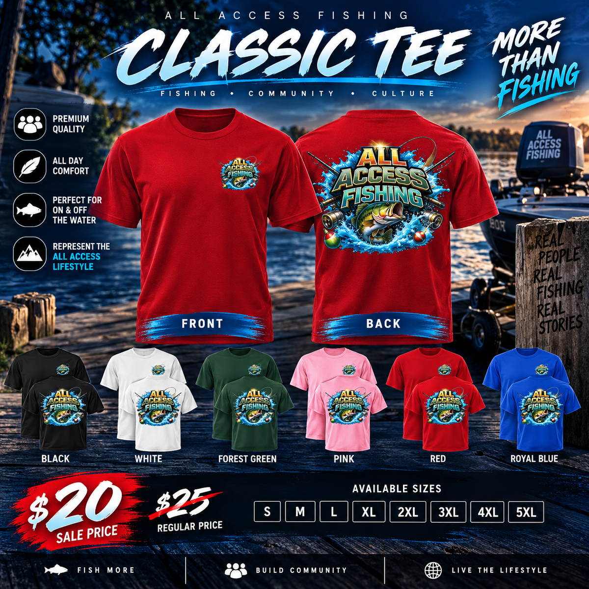 All Access Fishing Classic Short Sleeve Tee