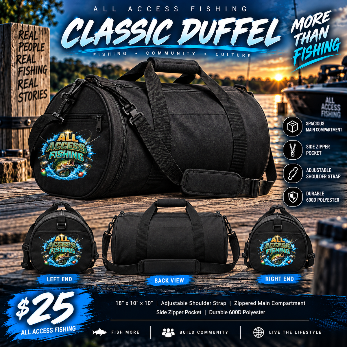 All Access Fishing Classic Duffel Bag