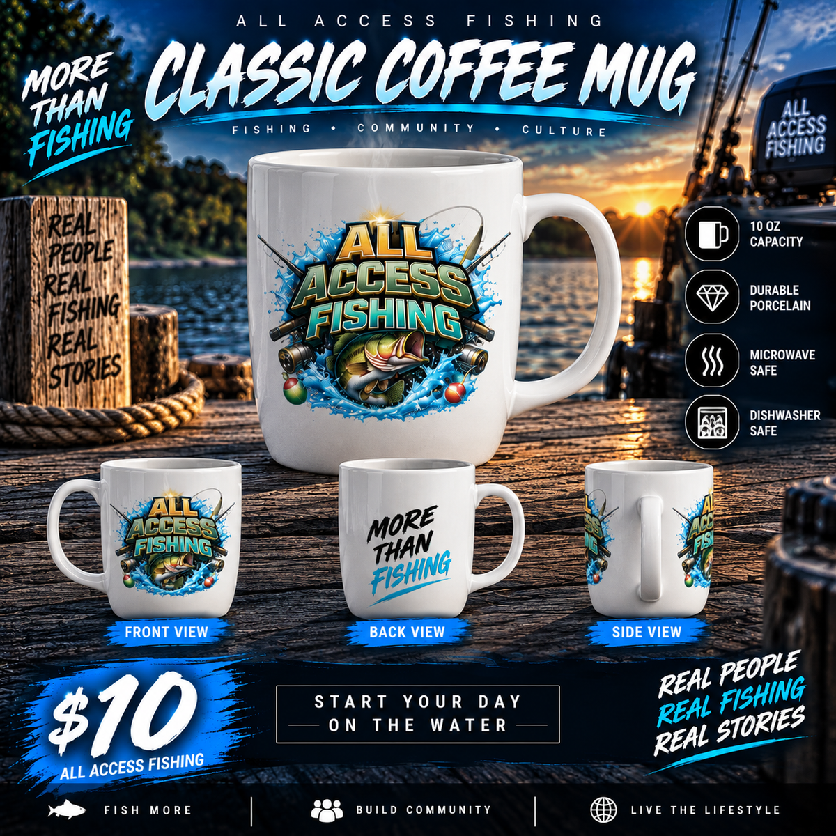 All Access Fishing Classic Coffee Mug