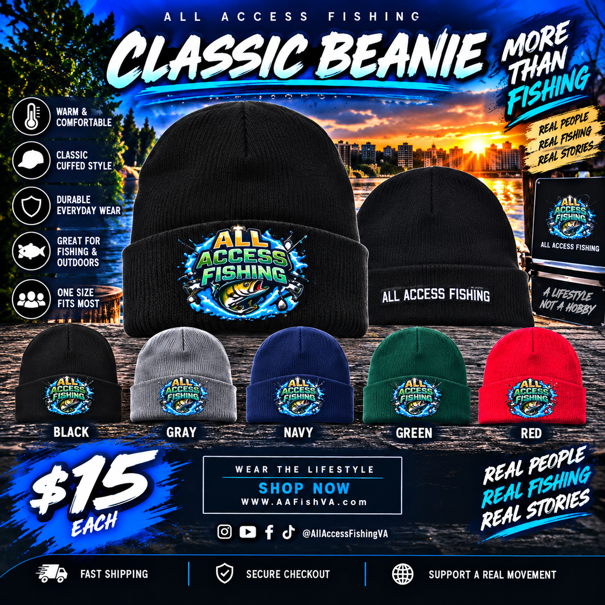 All Access Fishing Classic Beanie